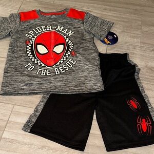 Spiderman Red and Gray Kids Matching Set